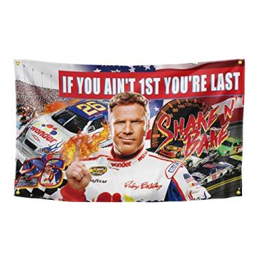 Imagem de If You Ain't 1st First You're Last Flag Bandeiras de faculdade 9 × 1,5 m Cartaz engraçado Banner de parede pendurado ao ar livre com 4 ilhós de latão para decoração de dormitório de faculdade