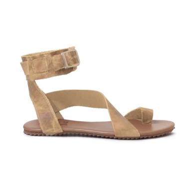 Imagem de Rasteira Gladiadora Feminina Sandália Flat de Couro Elegante Tamanho especial (Nude, BR, Adulto, Numérico, 41)