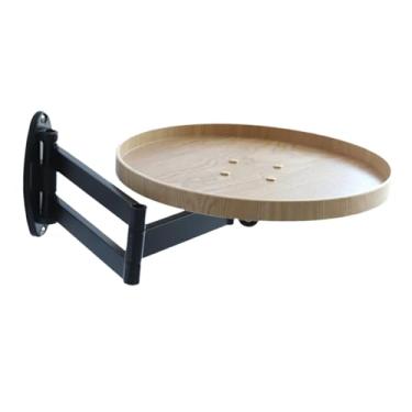 Imagem de ＫＬＫＣＭＳ Mesa de Parede Mesa de Parede Móveis Versáteis para Espaços Pequenos Mesa Dobrável para Loja de Chá com Leite Café Lanchonete, Castanho Claro