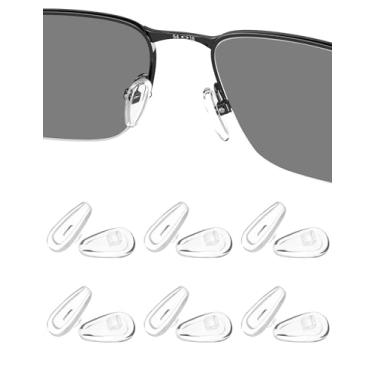 Imagem de HILEEN 6 pares de protetores de nariz rosqueados para Oakley Tincup OX3184 OX5094/Condutor OO4106 OO4107/Wingfold OX5100; para óculos Ray-Ban RB3198/RB4334/RB8148/RB3717D