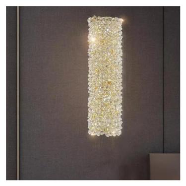Imagem de Moderno Simples Quarto Lâmpada de Cabeceira Luz Luxo Cristal Lâmpada de Parede - Sala de Estar Tv Fundo Parede Corredor Lâmpada Dourada/prateada, Lâmpada Lustre