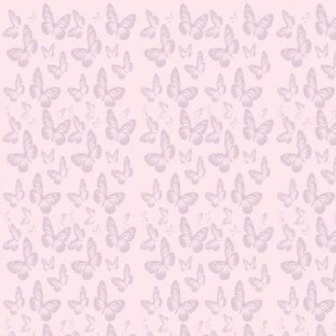 Imagem de Papel De Parede Rosa Com Borboletas Lilás Autocolante Sala - LRP