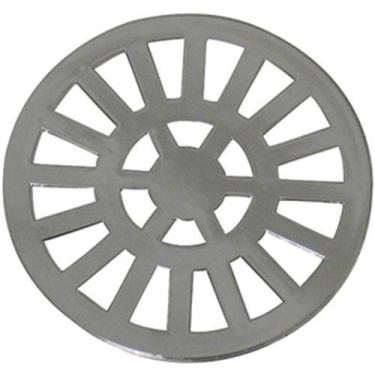 Imagem de Grelha pvc redonda 10cm cromada - TECHNOTRAVA