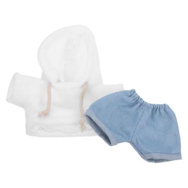 Imagem de ERINGOGO 20cm Brinquedo De Pelúcia Urso Roupa Meninos E Boneca Roupas Conjunto Casual Moletom Jeans Resistente Ao Desgaste Fácil De Limpar