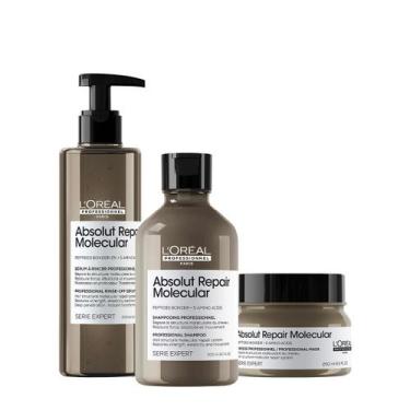 Imagem de Kit L'Oréal Professionnel Absolut Repair Molecular Shampoo 300 Sérum M