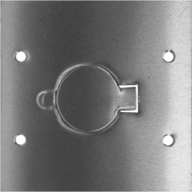 Imagem de Placa Piso Inox 4X4''Tomada Universal''Com 1 Tampa Unha Pi44Tu - STAMP