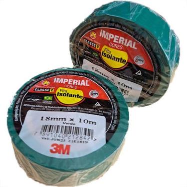 Imagem de Fita Isolante 3M Imperial. 10M Verde - Kit C/10 Pecas