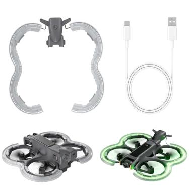 Imagem de Anel de proteção de hélice de drone para DJI Avata 2, protetor de proteção de barra de para-choques iluminada de TPU anticolisão com luz LED compatível com acessórios de drone DJI Avata 2