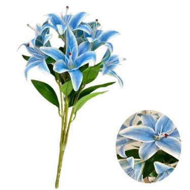 Imagem de Buque Lirio Flor Artificial Cores 45 cm Decoração Casa - - PlantaImpor