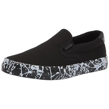 Imagem de Lugz Tênis feminino Clipper clássico sem cadarço, respingos preto/branco, 35