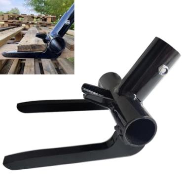 Imagem de Apenas cabeça de destruição de paletes, ferramenta de aço resistente para remoção de paletes de madeira, disjuntor industrial com extrator de unhas para remover ou derrubar madeiras, preto