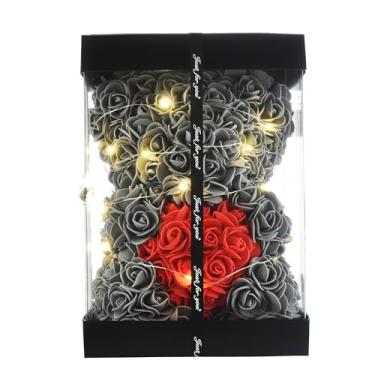 Imagem de WINWISH Urso De Flor De Rosa - Urso De Pelúcia De Rosa Feito À Mão, Melhores Presentes De Decoração Artificial Para A Mãe, Presentes Para Meninas, Presentes Exclusivos, Presentes De Aniversário, A C