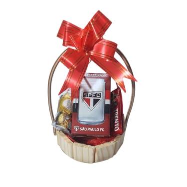 Imagem de Cesta Times Futebol Com Copo Formato De Lata E Bombons (São Paulo)