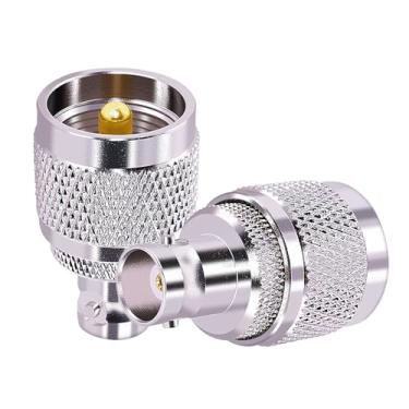 Imagem de CNARIO 2 peças de adaptador UHF para BNC BNC fêmea para UHF macho PL-259 PL259 BNC para PL259 conector RF adaptador coaxial para antenas de rádio amador CB