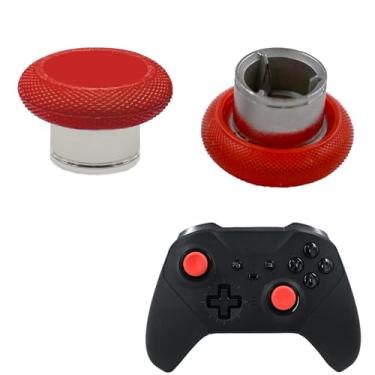 Imagem de 2 Pcs Metal Short Thumbsticks Replacement for Xbox Elite Series 2 Controllers,Short Concave Magnetic Analog Joysticks for Xbox Elite Series 2 Core Standard Height Thumbsticks(Red)