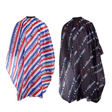 Imagem de Esquirla Conjunto de 2 Capas de Corte para Cabeleireiro com Estampa Listrada