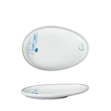 Imagem de Prato raso redondo de porcelana sintética para restaurante, prato anti-queda comercial -34129-12