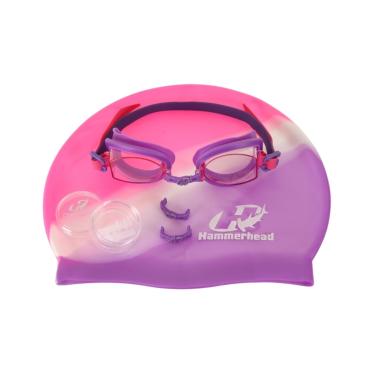 Imagem de Kit para Natação F. Scherer Set, Unissex, Hammerhead, Rosa/Violeta/Rosa, Tam Único