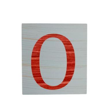 Imagem de Cubo Azul Bebê Letra Vermelho Festa Chá de Bebê Decoração 8x8x8 Cm Mdf