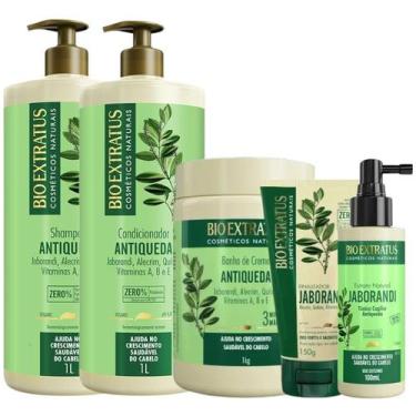 Imagem de kit 1 Shamp 1 Cond 1 Banho creme 1 Litro 1 Tonico 1 Finalizador Jabora
