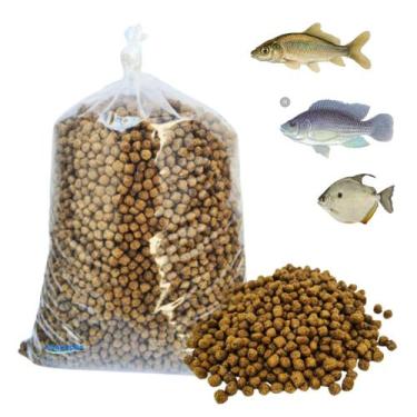Imagem de Ração Grossas Peixe Tilapia/Carpa Crescimento e Engorda Polinutri 1KG 