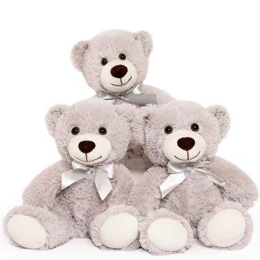 Imagem de Ursinho de pelúcia de pelúcia MaoGolan 34 cm, pacote com 3 para meninas