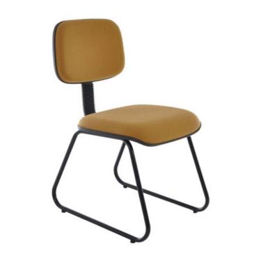 Imagem de Cadeira Secretária Fixa Trapézio Square Amarelo
