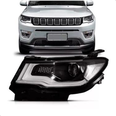 Imagem de Farol Compass 2017 A 2021 Eletrico Com Motor Com Xenon e Led - SP ACES
