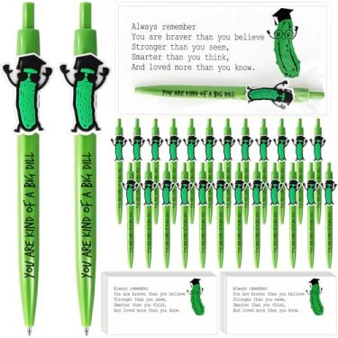 Imagem de Sayglossy 50 conjuntos de canetas de pickle inspiradoras de formatura You Are Kind of a Big Dill Pen Presentes de afirmação de incentivo positivo com etiquetas motivacionais para estudantes