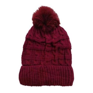 Imagem de Touca Tricô de Lã com Pompom Adulto Gorro Inverno Forrada - MZ5123, Ve