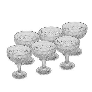 Imagem de Conjunto de Taças para Sobremesa Wolff Angel em Cristal 260ml – 6 Peças