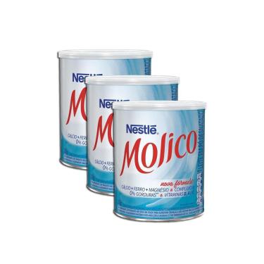 Imagem de Leite Em Pó Molico Desnatado Nestlé Kit 3 Unidades