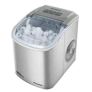 Imagem de Máquina de Gelo Turbo Mondial Ice Premium MG-12-GI Cinza - 127V, Cinza