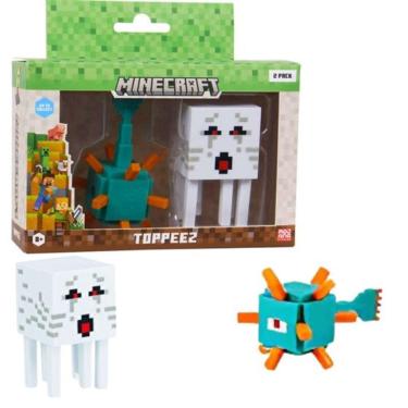 Imagem de Boneco - Minecraft Ghast e Guardiao MULTIKIDS
