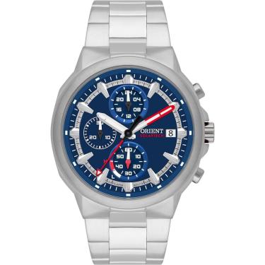 Imagem de Relógio Orient Masculino Ref: Mbssc282 D1sx Solar Cronógrafo Prateado