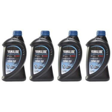Imagem de Óleo Motores de Popa 4 Tempos Yamalube 20w50 1 Litro Kit C/4 - Yamaha