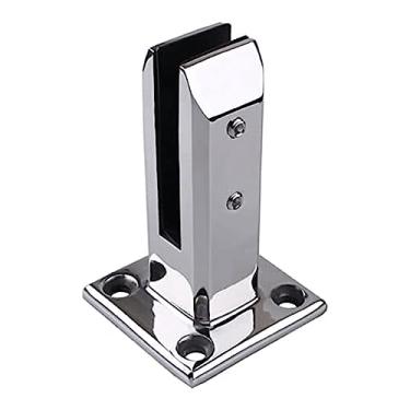 Imagem de YPDJVLTI Suporte de vidro 1 peça grampos de vidro aço inoxidável suportes de vidro com encaixes torneira balaustrada piscina cerca cerca braçadeira de prateleira de vidro mais confiável