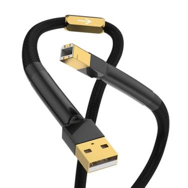 Imagem de Viborg Cabo HiFi USB 2.0 tipo A macho para B macho cabo de dados de áudio digital scanner cabo de impressora para DAC (1,5 m)