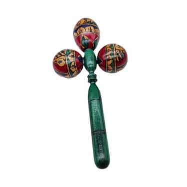 Imagem de TTETTZ Instrumento musical de instrumento de percussão de maraca shaker para acompanhamento de concertos, Verde