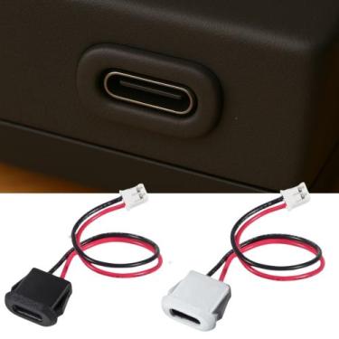 Imagem de Conector Usb-c Fêmea Tipo C Com Fios Para Soldar - Ralph Couch, Preto