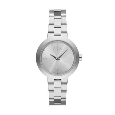 Imagem de A|X ARMANI EXCHANGE Relógio feminino de aço inoxidável com dois ponteiros (modelo: AX5170), Prata