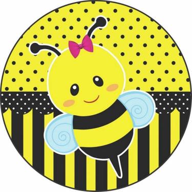 Imagem de Painel Redondo 3D Sublimado Abelhinha Frd-5359