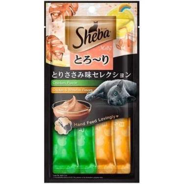 Imagem de Sheba Petisco Cremoso Gatos Sabor Frango E Peixe Branco 4