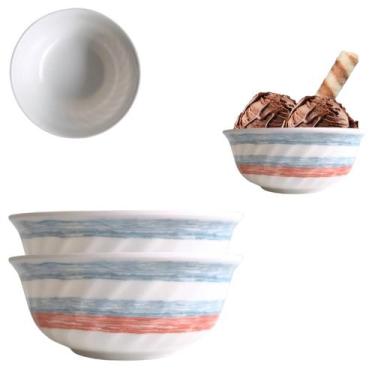 Imagem de 2 Tigelas Bowl de Melamina Decorado Para Sobremesas 390ml - Fx