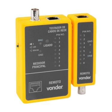 Imagem de Testador de cabos de rede rj45 e cabos coaxiais vonder