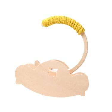 Imagem de Generic Playground para papagaios, mesa interativa com suporte para pássaros, brinquedo de exercício versátil de madeira para periquitos e calopsitas, Amarelo