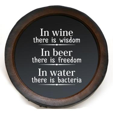 Imagem de Quadro Porta Rolhas Redondo In Wine Wisdom Pequeno