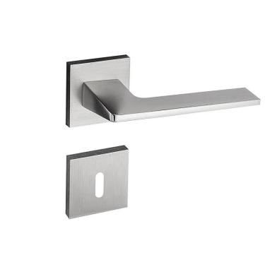 Imagem de Fechadura Sara Cromado Acetinado Roseta Quadrada 40mm Pado Interna