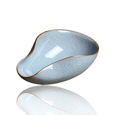 Imagem de LWXLJMJZC Vaso De Chá Porcelana Cha He - Copo Dosador Grãos Café Acessório Ge Yao Com Padrão Rachado Colher Chinesa