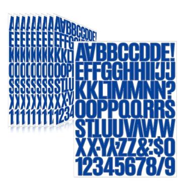Imagem de Llewyn 730 peças, adesivos de letras de 10 folhas, autoadesivos, à prova d'água, números de caixa de correio, adesivos de vinil de números de caixa de correio, decalques do alfabeto para garrafa de